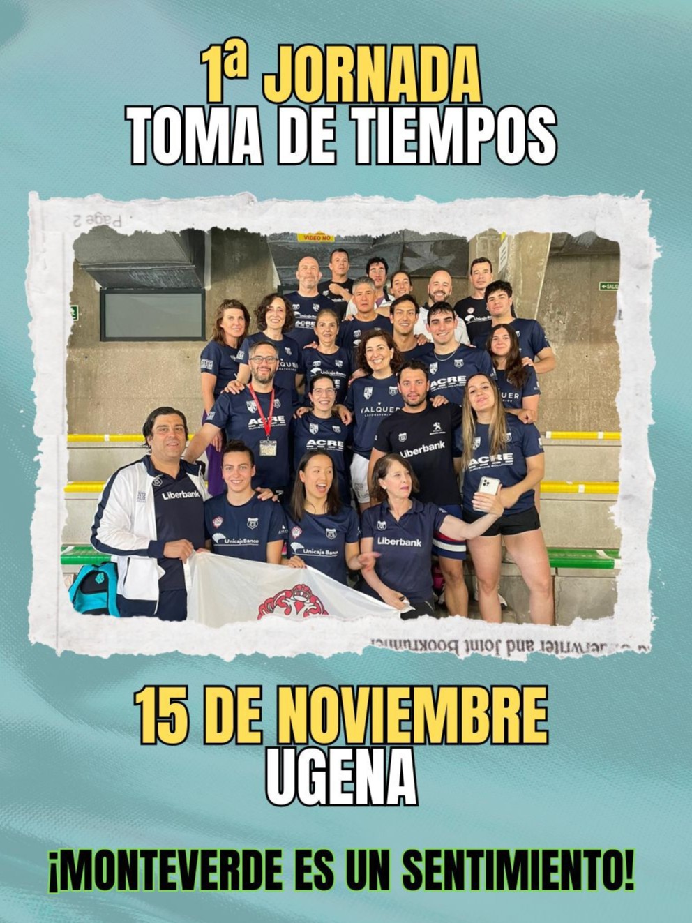 Cartel 1º toma tiempos 2025/26